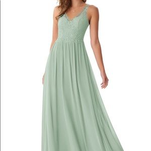 NWT Azazie Yara Dress in “Agave” size 2